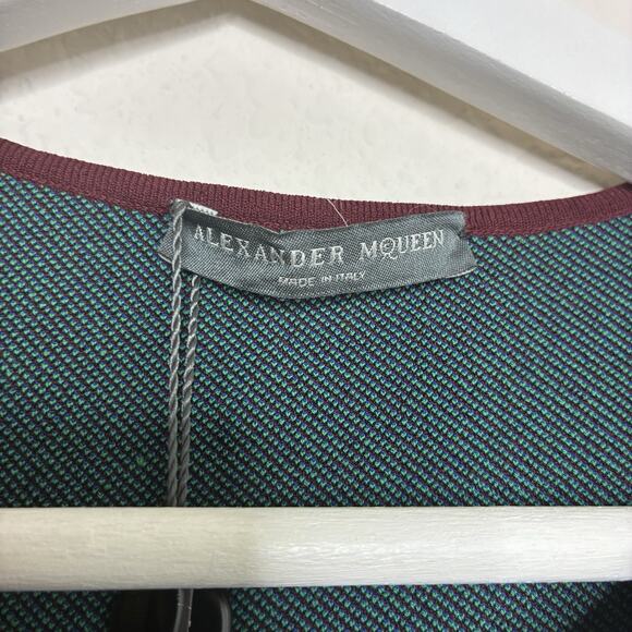 Alexander McQueen Broken Flower Jacquard Knit Dress L NWT - Picture 10 of 11